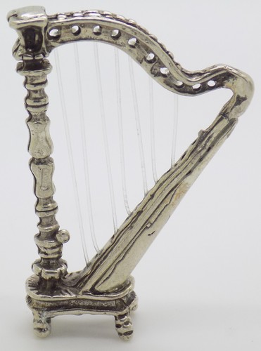 Mini harpe vintage - harpe, argent