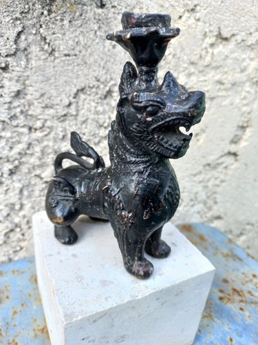 Ancienne sculpture chien - chien, de