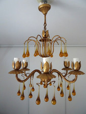 Lustre gouttes en verre de