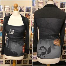 Vintage 90's Y2K Anatopik Little red riding hood theme black top writing stripes