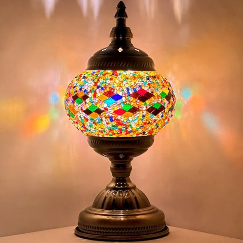 Vitrail verre mosaïque lampe - mosaïque,