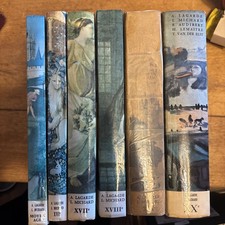 Full Set-Lagarde & Michard Collection Litteraire, 6 French Bordas 60's Hardbacks