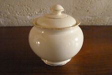 Villeroy and Boch sugar bowl, sugar jar cream and gold color