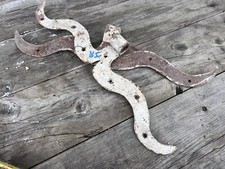 Paire de Moustache Ferrure Charnière Fer Forgé XVIII-XIXeme Château Porte