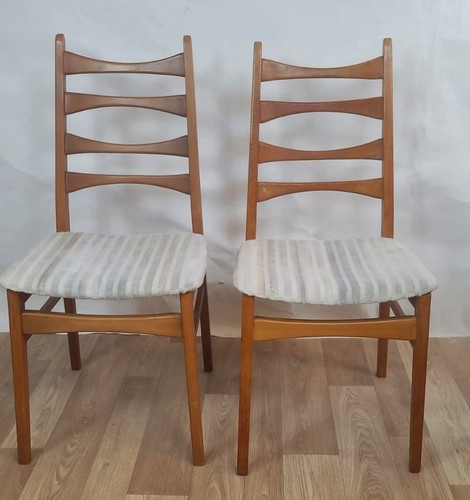 Paire chaises teck - de, en