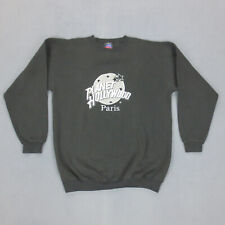 Sweat Crewneck Vintage 90s Oversized Brodé Planet Hollywood Paris Homme L Noir