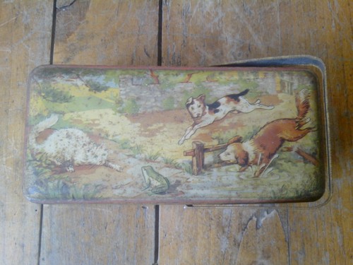Ancienne boite tole - boite, à