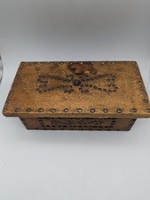 Coffre, Boite à Bijoux en Cuir, Années 50