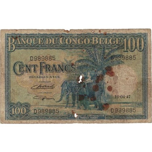 Billet congo belge 100 - billet,,