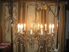 BEAUTIFUL AND LARGE ANTIQUE VENETIAN STYLE MARY THÉRÈSE CHANDELIER--12 LIGHTS--NO. TO90