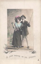 CP FISHERMAN MUSTACHE CANOEIST FISHING ROD WOMAN FISH HAT - 54671