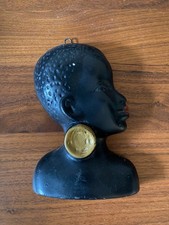 tête plâtre buste africaine à fixer en décoration