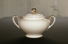 Antique earthenware sugar bowl by Villeroy & Boch Mettlach Rhône model