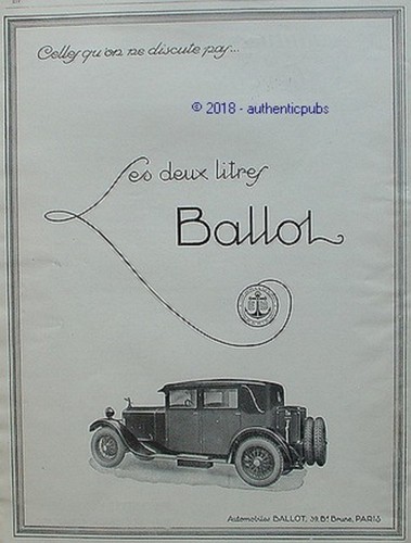 Publicite ballot automobile - automobile, 2