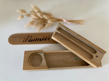 824⚜️ Ancien Plumier D'écolier en Bois Déco École Bureau Vintage Longueur 24 Cm