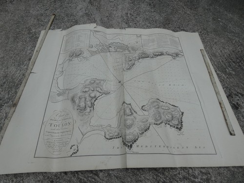 1795 ancienne carte toulon - 1795, de