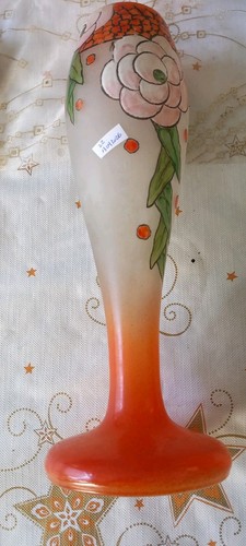 Ancien vase pâte verre - ancien, en