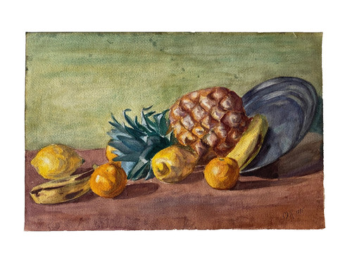Aquarelle gouache ancienne - aquarelle,