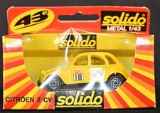 Citroën 2CV Yellow 1:43 Diecast Solido Made in Portugal