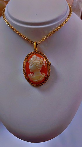 Pendentif broche camee ancien - pendentif,
