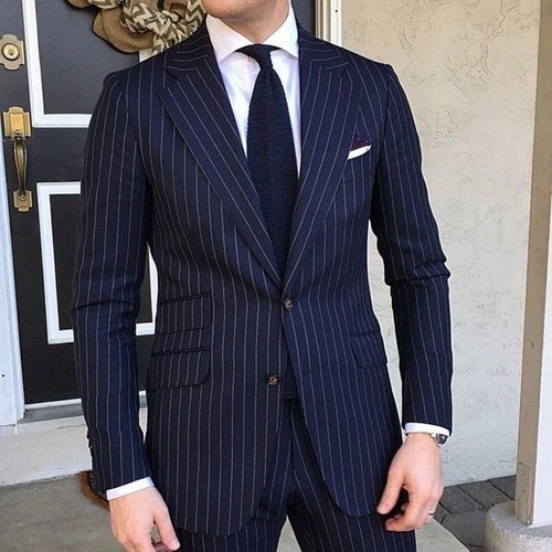 Hommes bleu rayures - rayures, costume