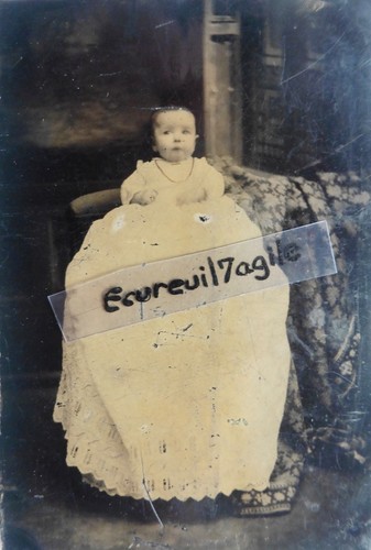 Ferrotype bébé avec - ,
