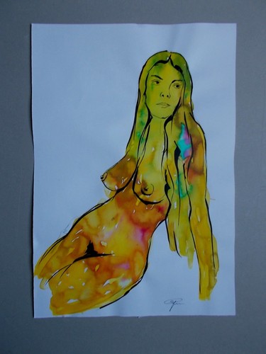 Peinture sur papier - , de