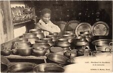PC ETHNIC VIETNAM INDOCHINA TYPES CAULDRON AND POT MERCHANT (a36900)