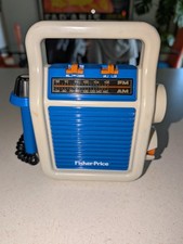 Vintage Fisher Price 1984 AM/FM Radio Microphone Sing-A-Long 3805 Tested Works