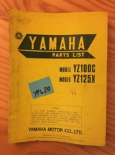 Yamaha YZ100C YZ125X 1976 YZ 100 125 catalogue pièces détachées parts list moto
