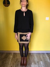 jolie robe cuir peau et