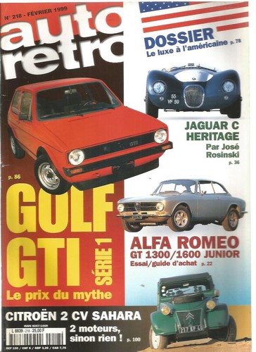 Auto retro 218 golf gti - retro,