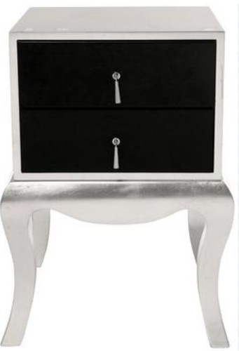 Chevets argent noir style - argent/noir,