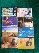 LOT DE 8  CARTES TELEPHONIQUE
