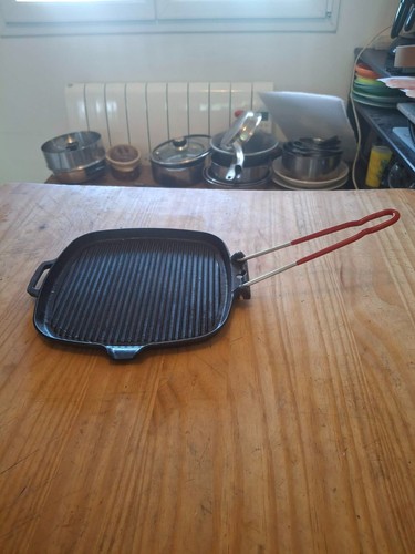 Poêle grill fonte carrée