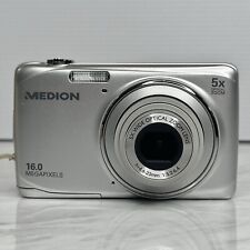 Medion MD 86361 Silver Compact Digital Camera w/ Box + More TESTED & WORKS