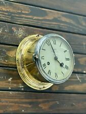 Horloge murale allemande Royal Mariner nautique en laiton à remontage à clé m...