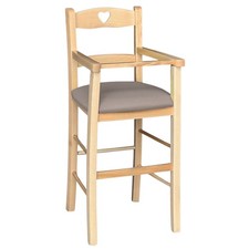 Chaise Haute En Bois Naturel