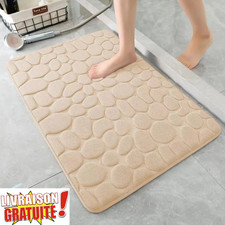 Tapis de Bain Antidérapant 50 x 80 cm Mousse à Mémoire de Forme, Ultra Doux & Ab