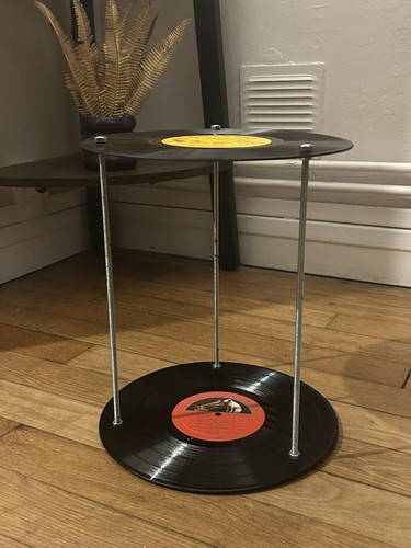 Table appoint ronde vinyle - d’appoint,