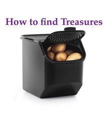 B1) BRAND NEW TUPPERWARE BLACK POTATO MATE ROOT VEGETABLE KEEP FRESH STORAGE