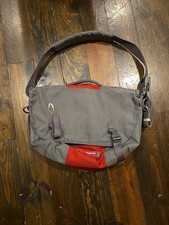 Timbuk2 Messenger Laptop Bag Maroon and Gray Classic Some Wear See Pic