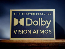 Panneau mural Dolby Vision Atmos plaque en aluminium doré décoration de salle...