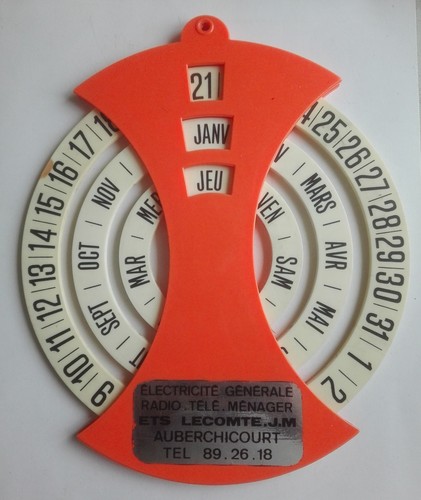 Calendrier perpétuel rotatif - calendrier,