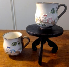 2 TASSES A THE JAPONAISES EN FAIENCE KYO KIYOMIZUYAKI WARE