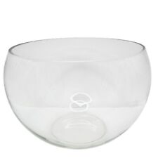 Large Leaded Glass Bowl Vase Centerpiece Round Bubble Shape Terrarium Planter