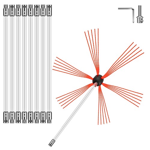 Kit brosse ramonage poêle - brosse, de