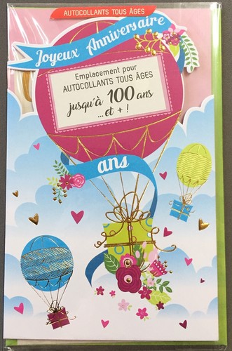 Carte anniversaire joyeux - :,