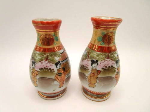 Paire petits vases - de, kutani