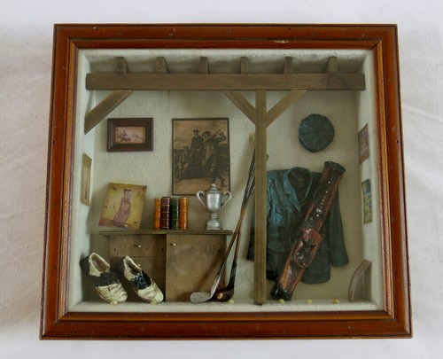 Boite vitrine golf ancienne - vitrine, golf,